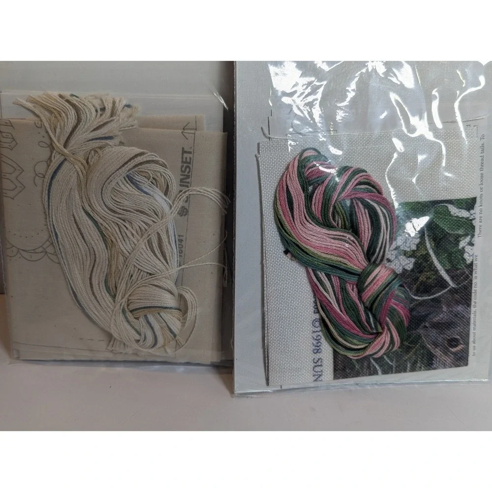 NEW Jiffy‎ Crewel Warm Welcome & Bunny Hideaway Cross Stitch Kits